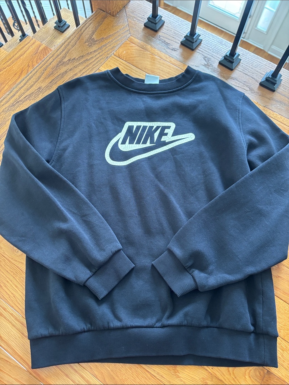 Nike Black Crewneck Sweatshirt with White Logo